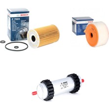 Bosch Filtre Bakım Seti Audi A6 2.0 Tdi 2012-2016 Hava + Yağ F.+ Yakıt Filtre Bosch