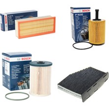 Bosch Filtre Bakım Seti Volkswagen Golf Jetta 1.9 Tdi 2006-2009 Dizel Hava + Yağ F.+ Yakıt Filtre + Polen Sardes