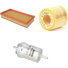 Bosch Filtre Bakım Seti Skoda Fabia 1.2 Benzinli 2004-2008 Hava + Yağ F.+ Yakıt Filtre Bosch