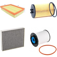 Bosch Filtre Bakım Seti Opel Mokka 1.6 Dci Dizel 2015 - 2016 Hava + Yağ F.+ Yakıt Filtre + Polen Sardes