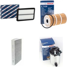 Bosch Filtre Bakım Seti Nissan Qashqai 1.6 Dci Dizel 2014+ Hava + Yağ F.+ Yakıt Filtre + Polen Sardes