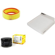 Bosch Filtre Bakım Seti Dacia Logan - Sandero 1.4 2005-2011 Benzinli Hava + Yağ F.+ Polen Bosch