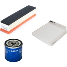 Bosch Filtre Bakım Seti Dacia Logan - Sandero 1.5 2005-2011 Benzinli Hava + Yağ F.+ Polen Bosch