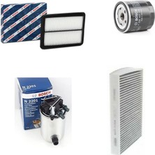 Bosch Filtre Bakım Seti Nissan Qashqai 1.5 Dci Dizel 2014 - 2015 Hava + Yağ F.+ Yakıt Filtre + Polen Sardes