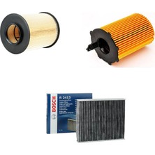 Bosch Filtre Bakım Seti Volvo S40 1.6 D2 2010+ 115 Beygir Hava + Yağ F.+ Polen Sardes