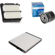 Bosch Filtre Bakım Seti Chevrolet Aveo T250 T255 2008-2010 1.2 Benzinli Hava + Yağ F.+ Polen Bosch