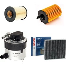 Bosch Filtre Bakım Seti Volvo S40 1.6 D 2008-2012 D4164T 110 Beygir Hava + Yağ F.+ Yakıt Filtre + Polen Sardes