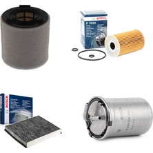 Bosch Filtre Bakım Seti Skoda Rapid 1.6 Tdi Dizel 2012+ Hava + Yağ F.+ Yakıt Filtre + Polen Bosch