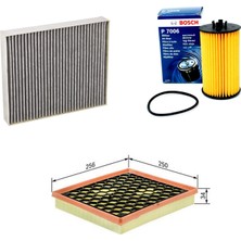 Bosch Filtre Bakım Seti Chevrolet Cruze 1.6 Benzinli Hava + Yağ F.+ Polen Bosch