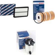 Bosch Filtre Bakım Seti Nissan Qashqai 1.6 Dci Dizel 2014+ Hava + Yağ F.+ Yakıt Filtre Bosch