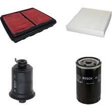 Bosch Filtre Bakım Seti Honda Cıvıc 1.6 1996-2001 Benzinli Hava + Yağ F.+ Yakıt Filtre + Polen Sardes