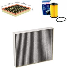 Bosch Filtre Bakım Seti Opel Astra J 1.4 16V Atmosferik 87 Bg Benzinli Hava + Yağ F.+ Polen Bosch