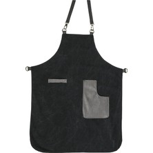 Medusa Forma Askılı Önlük Master Şef - Barista - Aşçı - Kuaför - Tattoo - Mutfak - Chef Garson Önlüğü Gri