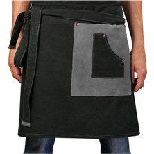 Medusa Forma Belden Önlük Master Şef - Barista - Aşçı - Kuaför - Tattoo - Mutfak - Chef Garson Önlüğü Gri