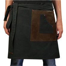 Medusa Forma Belden Önlük Master Şef - Barista - Aşçı - Kuaför - Tattoo - Mutfak - Chef Garson Önlüğü Kahverengi