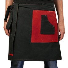 Medusa Forma Belden Önlük Master Şef - Barista - Aşçı - Kuaför - Tattoo - Mutfak - Chef Garson Önlüğü Kırmızı