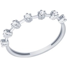Diamond Line-Gülaylar - Altın 14 Ayar Trend Yüzük