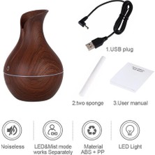 Etraders Ahşap Görünümlü Aroma Terapi USB Ultrasonik Hava Nemlendirici