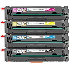 Photo Print Canon I-Sensys LBP-640C CRG054 CMYK 4 Renk Muadil Toner Seti 1500 Sayfa