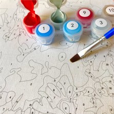 Tale Hobby Sayılarla Boyama Hobi Seti - Büyük Ölçü Boyalar ve Fırçalar Dahil 60 x 75 cm Çerçeveli