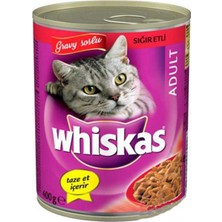 Whiskas Yaş Mama Teneke 400GR Sığır Etli (Beef) - 24'lü