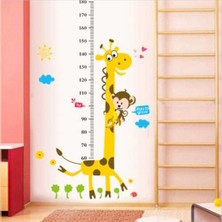 Cosy Home Gift Çocuk Bebek Odası Gelişim Boy Ölçer Boy Tablosu Zürafa Sticker Pvc Duvar Süsü