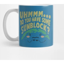 Fizello Cute Sad Earth Wanting A Sunblock Kupa Bardak