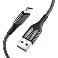 Choetech 5A USB-C Süper Hızlı Şarj Kablosu - 1.2 Metre - Siyah