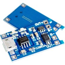 Arduino 10'lu Ters Akım Korumalı TP4056 18650 Micro USB Lityum Pil Şarj Devresi