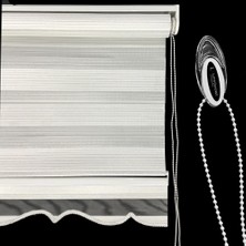 Lucra Concept Zebra Perde Pliseli Star Etek Dilimli Beyaz MZ526-1E 40x260 cm