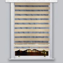 Lucra Concept Zebra Perde 616-03 Etek Dilimli Altın MZ616-3E 70x260 cm