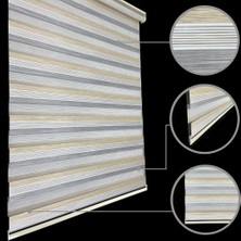 Lucra Concept Zebra Perde 694-2 Etek Dilimli & Boncuklu Gri MZ694-2EB 40x260 cm