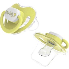 BabySoft Kapaklı Damak Uçlu Sarı Emzik 0 - 6 Ay