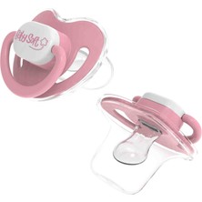 BabySoft Kapaklı Damak Uçlu Pembe Emzik 18+ Ay