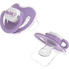 BabySoft Kapaklı Damak Uçlu Lila Emzik 6 - 18 Ay