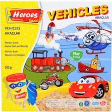 Heroes KUM-010 Heroes Kum Havuzuaraç Kalıpları 500 gr Kumlu Set