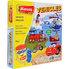 Heroes KUM-010 Heroes Kum Havuzuaraç Kalıpları 500 gr Kumlu Set