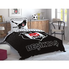 Taç Lisanslı Beşiktaş Marşlı Logo Tek Kişilik Nevresim Takımı