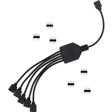 Alfais 4377 Rgb Şerit 4 Pin LED Çoklayıcı Splitter Tek Kumanda 5 Çıkış