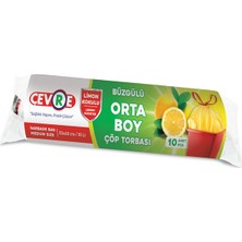 Çevre Orta Boy Büzgülü Limon Çöp Torbası 10'lu 55 x 60 cm