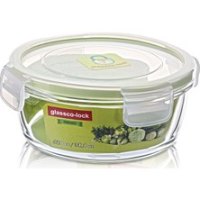 Glassco-Lock Temperli Kilitli Saklama Kabı Yuvarlak 920 cc