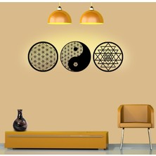 Hobicim Yaşam Çiçeği Sri Yantra Yin Yang 3'lü Set