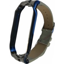 Case 4U Xiaomi Mi Band 6 / Mi Band 5 Akıllı Bileklik Desenli Deri Kordon Kayış Yeşil*