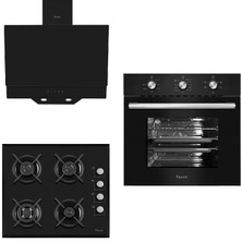 Ferre Black Uehara 3'lü Wok Ankastre Set (6004-S1140WB-D016)