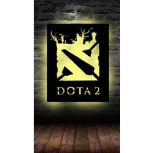 Woodenart Ledli Dota Ahşap Tablo