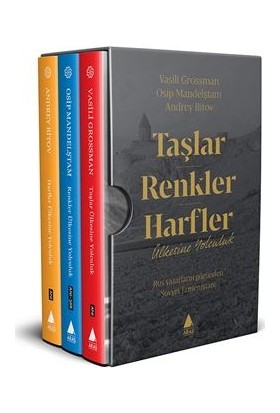 Taşlar - Renkler - Harfler Ülkesine Yolculuk (Özel Kutulu Set ) - Vasili Grossman  - Osip Mandelştam -  Andrey Bitov