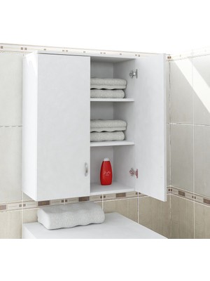Dekorister Zoe Banyo Üst Dolabı Beyaz