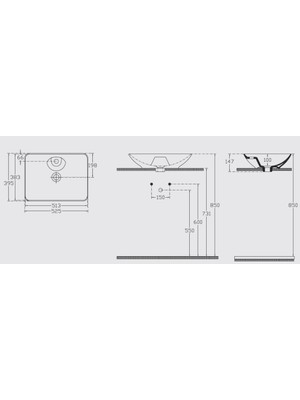 Isvea Sistema Y Clear Tezghaüstü 52 cm Lavabo