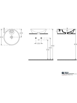 Isvea Sistemay Soft Tezgahüstü Lavabo 45 cm Somon