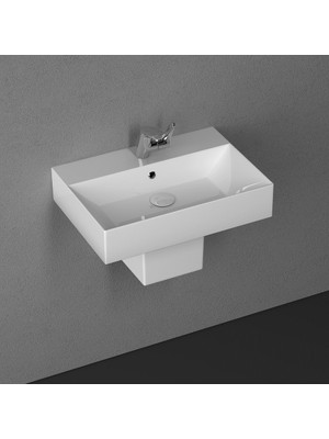 Isvea Sistema Z Frame 50x42 cm Lavabo ve Yarım Ayak Seti